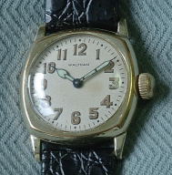 Early gents Waltham cushion case wristwatch circa 1914